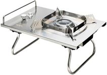 ALOCS Camping Stove, 5500KW Portable Stove with Adjustable Burners, Foldable Table IGT Stove, Gas Camp Stove Propane Burners for Outdoor Cooking,Hiking, Camping, Emergency