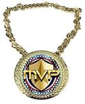 Express Medals MVP Most Valuable Player Champ Chain Trophy Award with a Center Plastic Plaque Plate Measuring 6 by 5.25 Inches and Includes a 34 Inch Plastic Chain with Black Velvet Presentation Bag.