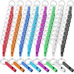 Hollowfly 200 Pcs Emergency Whistles with Keychains Aluminum Extra Loud Survival Whistle Key Chain Safety Waterproof Keychain Whistle Bulk for Outdoors Sports Referee Lifesaving Training(Multicolor)