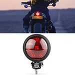 DREAMIZER Motorcycle Tail Light Red 8 LED Stop Lamp Compatible With Chopper Bobber Cafe Racer Bike