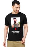 Wear Your Opinion Customized/Personalised Regular Fit T-Shirt For Men- Print Your Photo/Image/Text, 100% Cotton Multicolour, Free Size