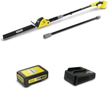 Kärcher Pole Hedge Trimmer PHG 18-45 18V Battery Platform, Features Real Time Led Display. Contains Extension Pole, Adjustable Cutting Hedge and Saw Function for Ease of Use, Skin Only