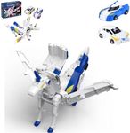 Generic Collision to Magical Unicorns,Momentary Transformation Robot Plaything, Automatic Deformation of Magnetic Connections. 2Pcs Transforming Car-Robot for Kids,Gifts for Boys and Girls. (Blue)