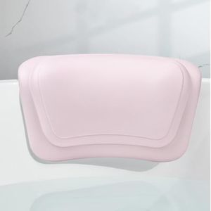 Guluto Bath Pillow, Bath Pillows for tub Neck and Back Support,Comfortable Bath tub Pillow headrest for Soaking, Spa, Tub Pillow for Bath Accessories, Suction Cups Waterproof Headrest (Pink)