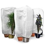 VOUNOT Set of 3 Plant Protection Winter Fleece Horticultural Jacket Frost Protector Large Tree Cover for, Plants and Vegetables 1.2m x 1.8m, 6662009585687, White, 3pcs 1.2m x 1.8m