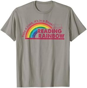 Take A Look it's In A Book Reading Book Vintage Rainbow T-Shirt