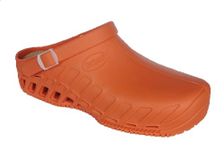 Scholl Women's Clog Evo Health Care Professional Shoe, Orange, 4 UK