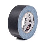 Gaffer Power Real USA Professional Grade Gaffer Tape, Made in The USA, Heavy Duty Gaffers Tape, Non-Reflective, Multipurpose. 2 Inches x 30 Yards, Black