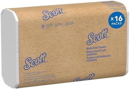 Scott® Multifold Paper Towels (01840), with Absorbency Pockets™, 9.2" x 9.4" sheets, White, Compact Case for Easy Storage, (250 Sheets/Pack, 16 Packs/Case, 4,000 Sheets/Case)