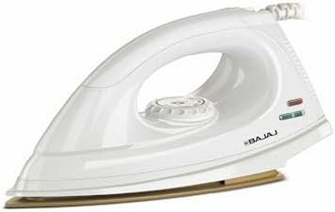 Bajaj DX-7 1000 Watts Dry Iron | Advance Soleplate And Anti-Bacterial German Coating Technology | Light Weight Iron | Thermal Safety Fuse | 360 Degree Swivel Cord | 2-Yrs Warranty 【White】