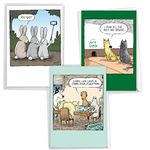 NobleWorks Assortment Pack of 3 Hysterical Birthday Greeting Cards with Envelopes (3 Designs, 1 Each) Animal Crack-Ups VC10233BDG-C1x3