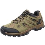 OutPro Men's Hiking Shoes, Low Top Walking Hiking Shoes for Men, Outdoor Ankle Support, Breathable Trekking Trail Shoes, Hiking Sneakers, brown, 9 UK