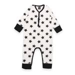 Kidbea 100% Organic Cotton Rompers | Sleepsuits | Jumpsuit | Nightsuit for New-Born Baby Girls & Boys infants & Toddler, Color Star Size 9-12M