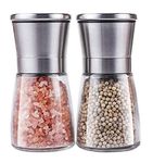 CharmRoc Pepper Grinder Set Of 2 -Adjustable Pepper Mills Adjustable Of Stainless Steel, Salt Grinder And Adjustable Coarseness Ceramic Mechanism - Easy To Operate