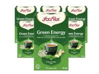 Yogi Tea, Green Energy, Organic Herbal Tea, Blend of Green Tea, Guarana, Ginger and Elderflower, 6 Packs x 17 Tea Bags (102 Teabags Total)