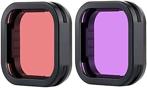 YALLSAME Underwater Filter for GoPro Hero 12 11 10 9 Black with Color Red & Magenta Filter, Snorkeling/Shallow Dive Recording Accessories for Go Pro 9 10 11 12