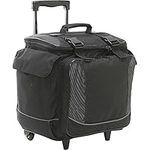 Bellino Bottle Limo 12 Bottle Insulated Wine Tote Case Wheel Travel Cooler with Organizer, Black, 7352