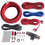 RonDexy True 4 Gauge Car Audio Cable Amp Wiring Kit- 2 Channel CCA Power Cable Amplifier Install Wiring Kit 17ft 4AWG Power Wire RD04AK4