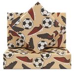 Football Gift Wrapping Paper, Soccer Ball Football Sports Football Shoes Kraft Wrapping Paper for Men Boys 50x70cm on Birthday Holiday Sports