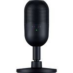 Razer Seiren V3 Mini USB Microphone: Condenser Mic - Supercardioid Pickup Pattern - Tap-to-Mute Sensor with LED Indicator - Shock Absorber - Ultra Compact - PC, Discord, OBS Studio, XSplit - Black