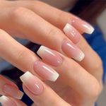 QISANKEE French Tip Nails Press on 