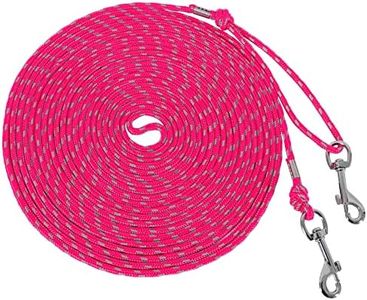 Reflective Cat Leash -30FT Cat Cable Out Leash Escape Proof Walking Leads Yard Long Leash Durable Safe Leash Traning Play Outdoor for Puppies/Kittens/Small Animals(Hotpink)