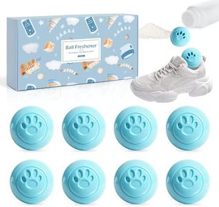 SCENTORINI Shoe Deodorizer Balls, 8 Pack Baby Powder Scent Sneaker Deodorizer Balls, Odor Eliminator for Smell Shoes Boots, Long Lasting Shoe Freshener for Gym Bags, Drawers and Small Spaces