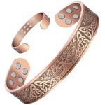 Jeracol Copper Bracelet for Men Women,18pcs Strength Magnets Copper Magnetic Bracelets, Brazaletes Jewelry with Gift Box