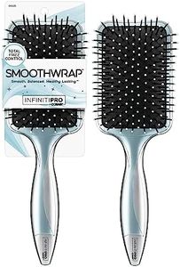 Conair InfinitiPro by Hairbrush, Paddle Brush, Brush For Thick Hair, Detangler Brush Helps Reduce Frizz and Add Volume, Smoothwrap Series in Icy Blue, Pack of 1