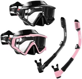 Aegend Snorkeling Gear for Adults Youth Kids, Snorkel Mask with Top Dry Valve - Panoramic View Anti-Leak and Anti-Fog with Mesh Bag for Snorkeling, Scuba Diving, Freediving & Swimming