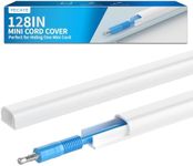 Wall Cord Hider for 1 Mini Cord - Yecaye 125 inch On-Wall Cable Cover Channel - Cable Concealer Cord Wires, Cord Cover Cord Management for Home Office - W0.5in H0.31in, White