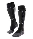 FALKE Women's SK2 Intermediate W KH Wool Warm Thick 1 Pair Skiing Socks, Black (Black-Mix 3010), 4-5