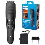 Philips Beard Trimmer for Men, Series 3000, 20 Length Settings, Self-Sharpening Metal Blades, UK 3-Pin Plug - BT3226/13