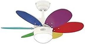 Westinghouse Ceiling Fans 78673 Turbo II One-Light 76 cm Six-Blade Indoor Ceiling Fan, White Finish with Opal Frosted Glass