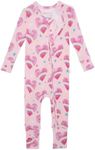 Posh Peanut Convertible Baby Sleepers - Footless Baby Pajamas with 2 Way Zipper for Easy Diaper Changes (2 Years) Rainbow Hearts