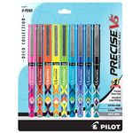 PILOT Precise V5 Stick Liquid Ink Rolling Ball Stick Pens, Extra Fine Point, Assorted Ink Colors, 9-Pack (12571)