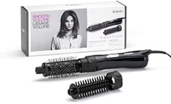 BaByliss Shape and Smooth Heat Air Brush for Shorter Hair AS82E, 2 Brush Attachments 30 mm and 20 mm, Cooling Air Function, 800 Watt Black, Pack of 1