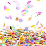 OTTYMO 10000 Pieces Round Tissue Paper 1 Inch Multicolored Paper Confetti tissue confetti Circle Paper Table Confetti Dots for Father's Day Wedding Holiday Balloon Birthday Party Decoration (120g)