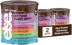 Else Nutrition Plant-based Kids Protein Shake Powder for Ages 2-12. Dairy-free First Kids Complete Nutrition Shake with plant protein and 25 Vitamins & Minerals, Chocolate, 2- Pack