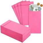 Okuna Outpost 100 Pack Money Envelopes for Cash, Payroll, Money Saving, Coins, Currency, 100GSM, Pink (4 x 7 In)