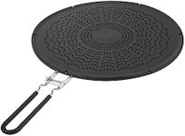 Giilayky 13 Inch Silicone Splatter Screen - Pan Cover with Folding Handle,Heat Oil Splash Guard,Heat Insulation Black