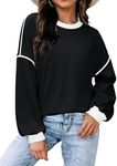 Zeagoo Womens Long Sleeve Crewneck 