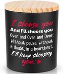 Mukarisk Anniversary Wedding Birthday Gifts for Him and Her, Couples Gifts Ideas for Girlfriend Wife, Candles Gifts for Boyfriend Husband, Jasmine Lavender Vanilla Scented Candle 10oz