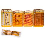 Honey Twigs Natural & Pure Honey - Himalayan Honey, Litchi Honey, Cinnamon Honey, Vanilla Honey Combo, 960gms ( 240gms x 4 Packs - 120 Sachets) | 100% Traceable Source | Infused with Natural Concentrates | Zero Additives | Zero Added Sugar | For Enhanced Immunity