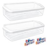 [2 PACK] UPGRADED WPW10321304 Refrigerator Door Shelf Bin Compatible with Whirlpool Fridge Door Shelf Replacement W10321304 Whirlpool Refrigerator Door Shelf Parts WRS325FDAM04 WRS325FDAM02 Door Shelf