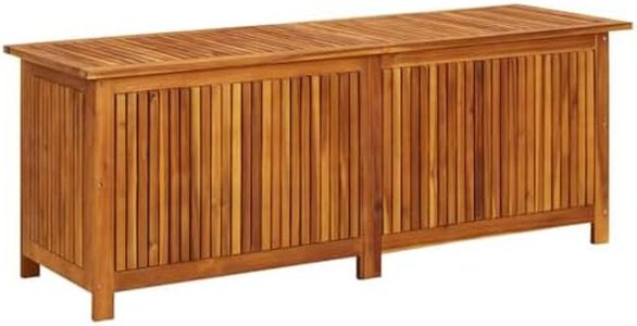vidaXL Solid Wood Acacia Garden Storage Box Outdoor Indoor Garden Backyard Patio Living Room Entryway Hallway Blanket Box Home Furniture