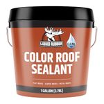 Liquid Rubber Color Roof Sealant- Elastomeric Waterproof Coating for Flat, Low-Slope & Metal Roofs, Flexible UV-Stable Membrane, Clear, 1 Gallon
