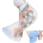 Adult Leg Cast Protector for Shower, KT6105 Waterproof Shower Bandage and Cast Cover with Non-Slip Padding Bottom, Full Leg Watertight Protection to Broken Leg, Knee, Foot, Ankle Wound, Burns