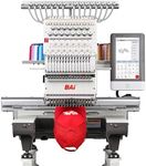 BAi Embroidery Machine Multi Needle Mirror 1501, 15 Needle Computerized Embroidery Machine with 13.7"*19.7" Large Embroidery Area, Commercial Embroidery Machine with Laser Positioning