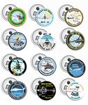 WishPrints Helicopters of Indian Air Force Training Tree IAF Refrigerator Fridge Magnet Bottle Opener Aluminium 58 mm Military Gift for Pilot Aviation Souvenir (12 PC)